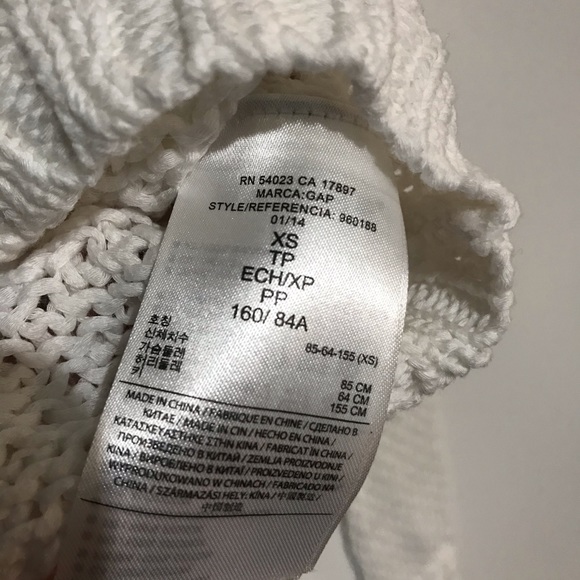 Gap Scoop Neck Cable Knit Sweater White Size XS - Picture 5 of 9